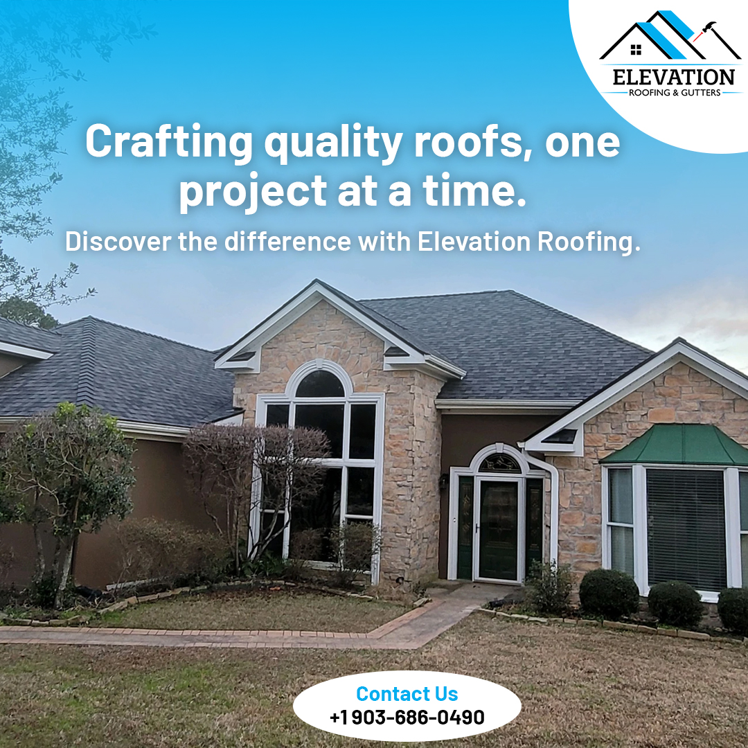 Beautiful stone home with new architectural shingle roof in East Texas