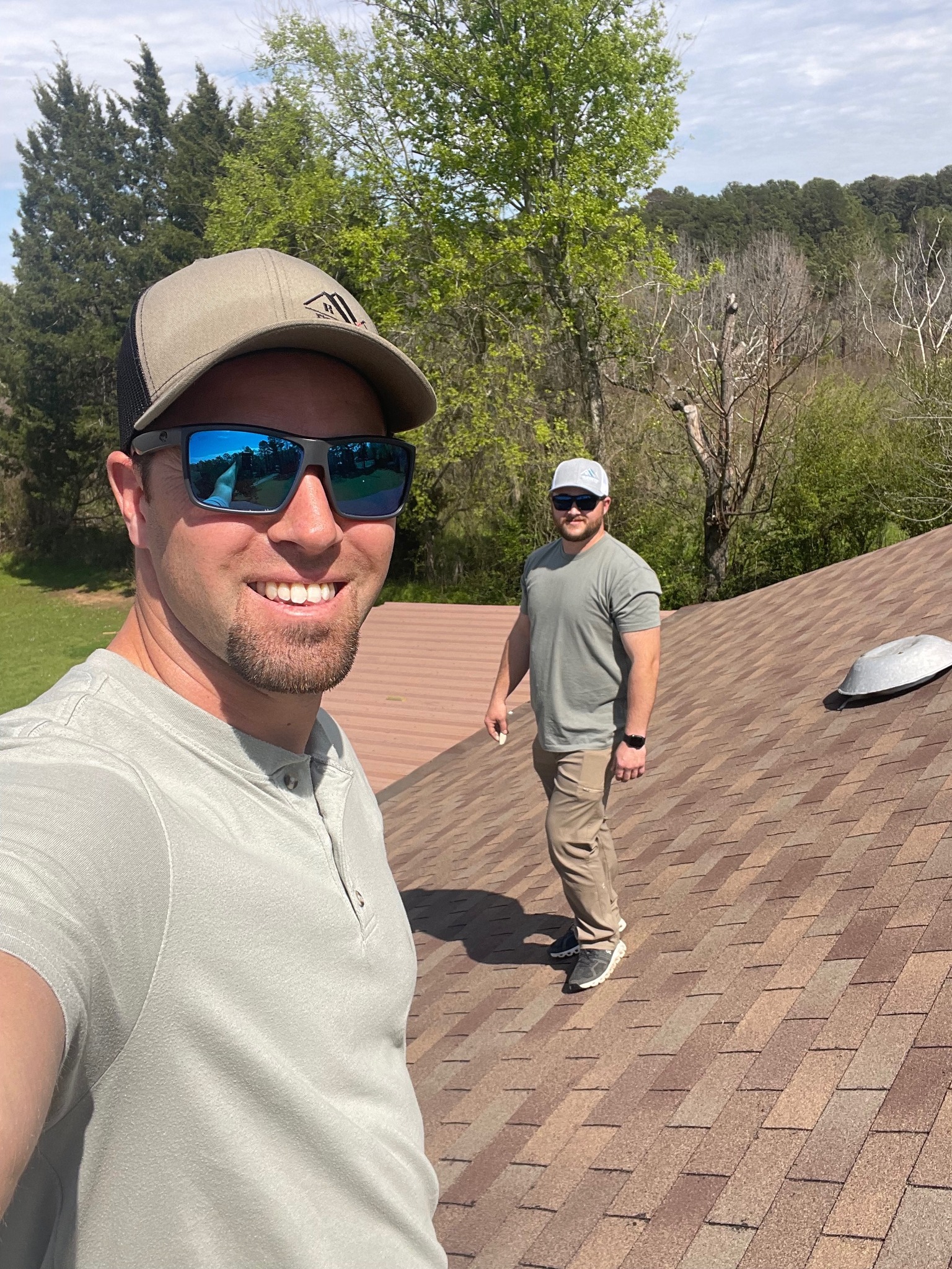 Roof installation in progress showing quality workmanship