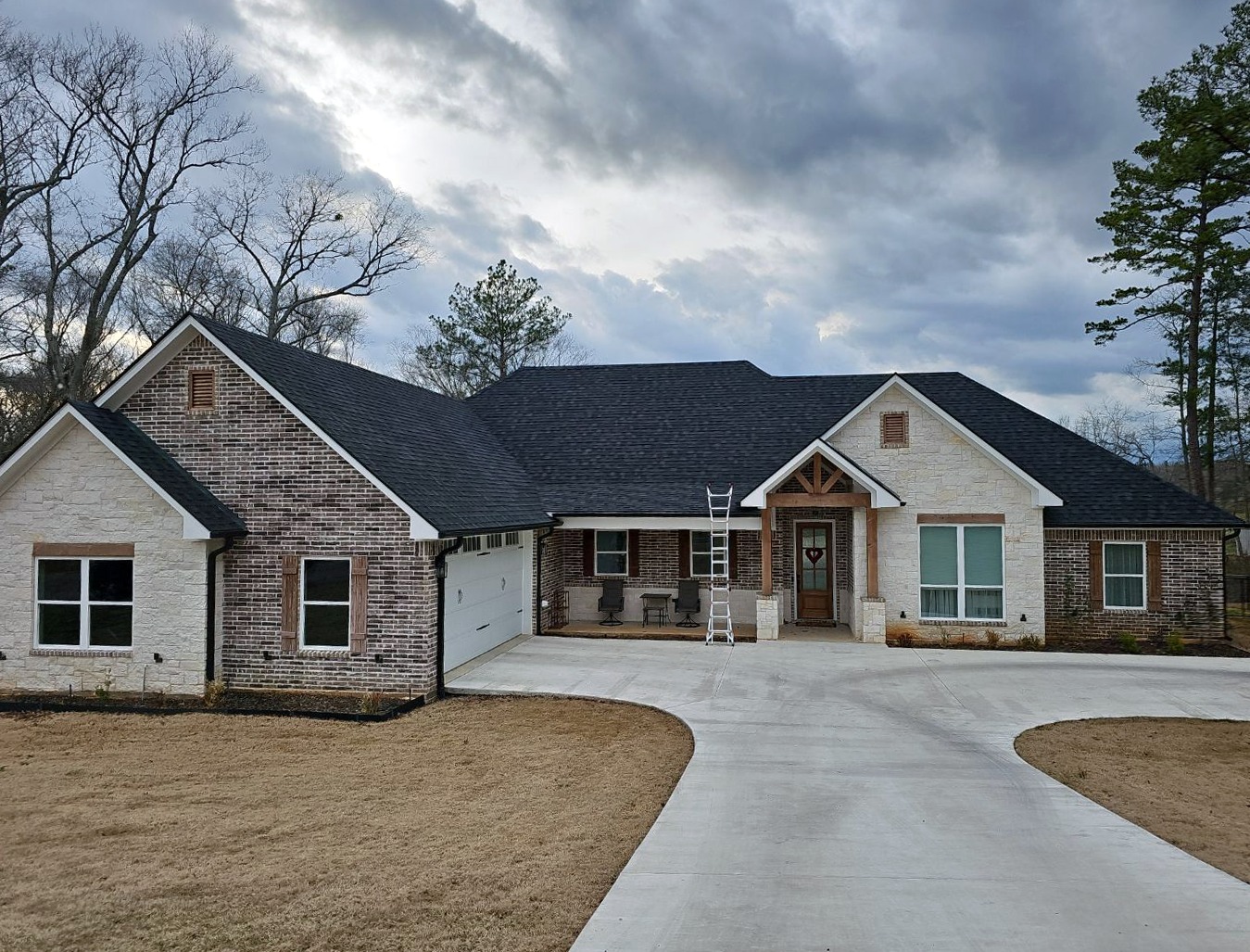 Modern home with new architectural shingles